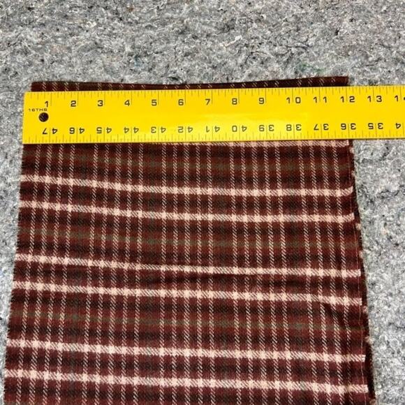 Plaid Scarf Unisex 100% Lambswool 12" X 56'' Unbranded Vintage - Picture 3 of 5